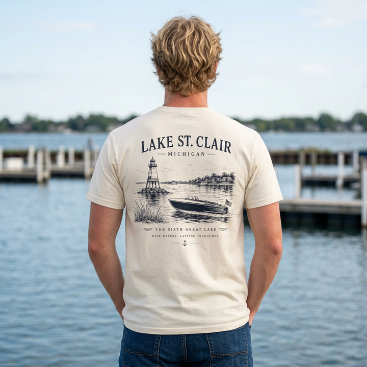 Lake St. Clair Michigan Tee - The 6th Great Lake Shirt