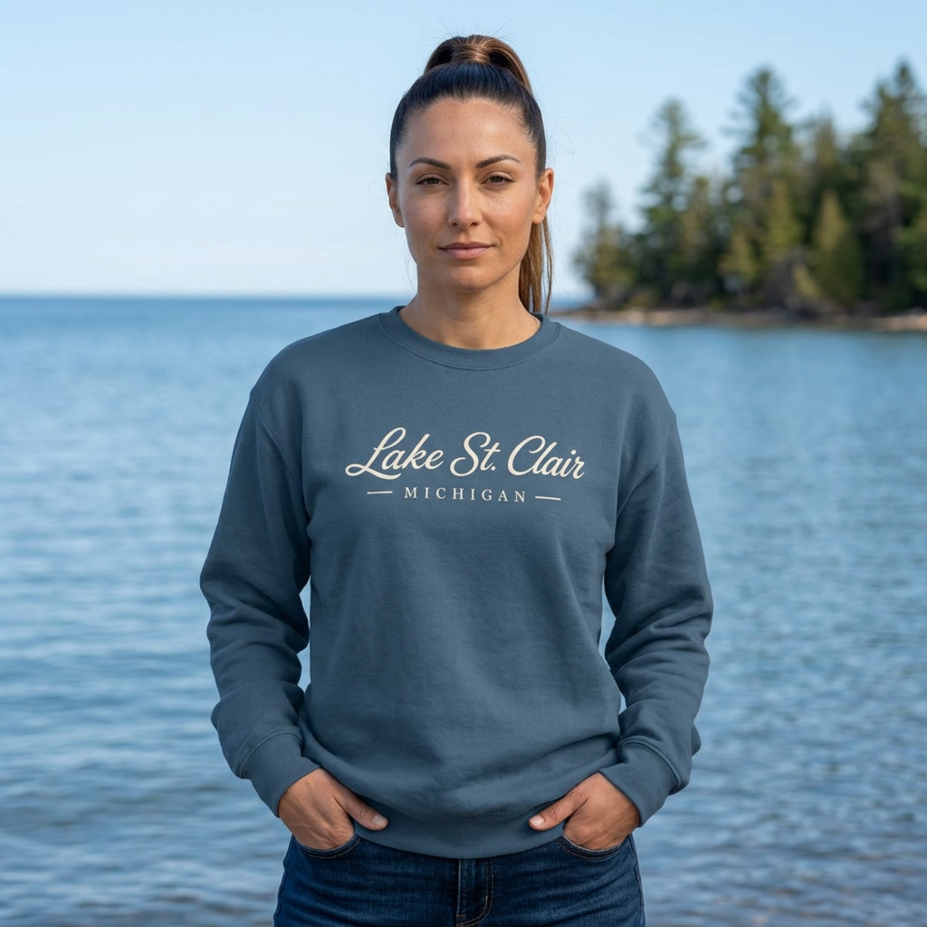 Lake St. Clair Michigan Crewneck Sweatshirt