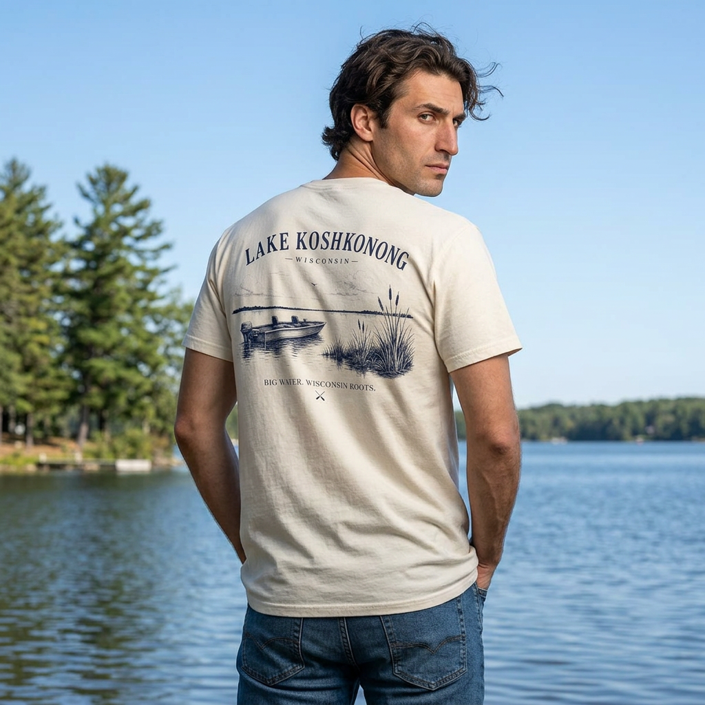 Lake Koshkonong T-Shirt — Scenic Wisconsin Lake Graphic