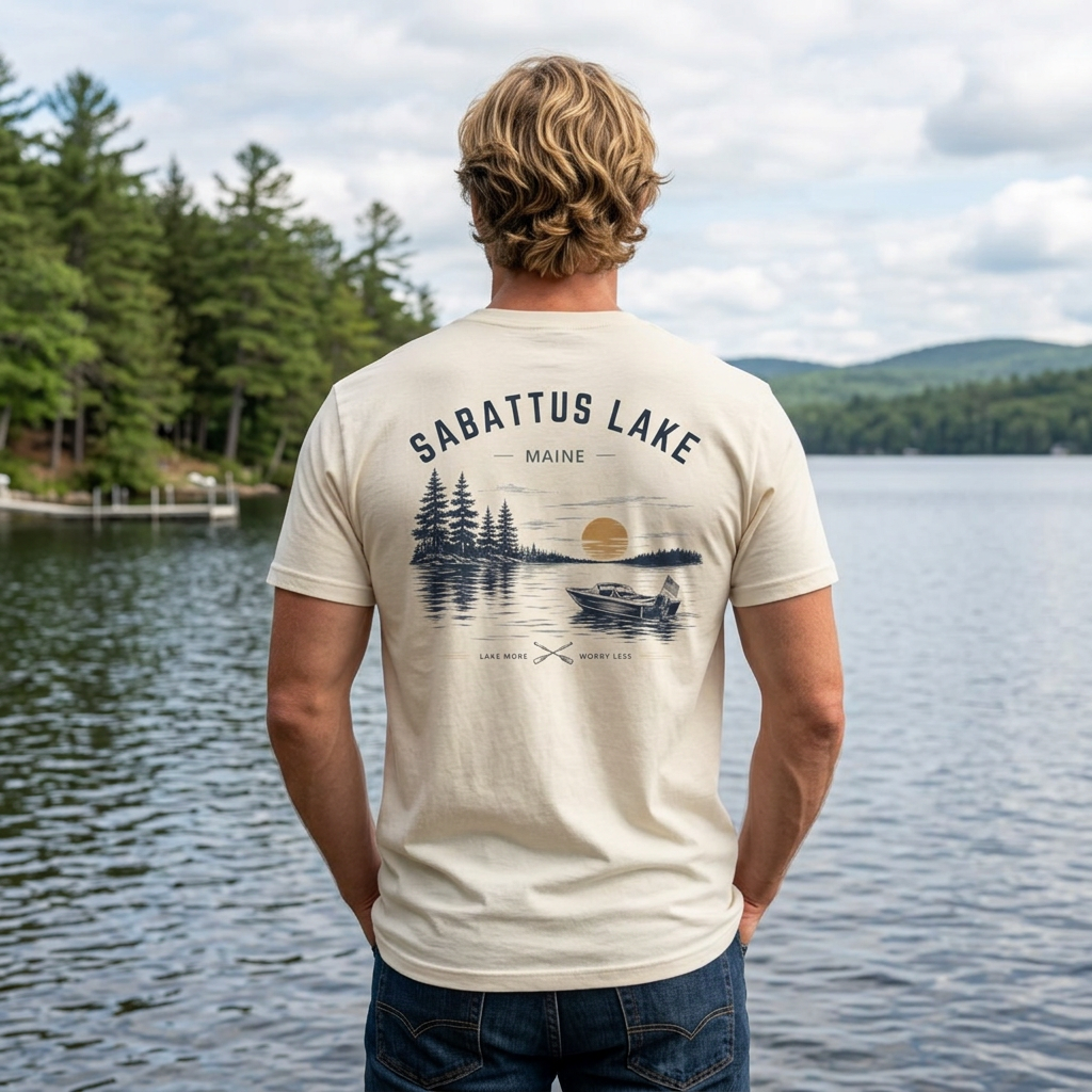 Sabattus Lake Maine Tee — Scenic Lake T-Shirt