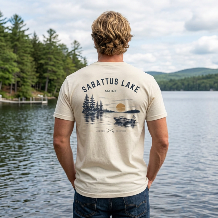 Sabattus Lake Maine Tee — Scenic Lake T-Shirt