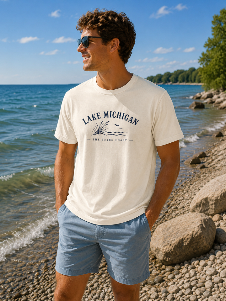 Lake Michigan Tee — The Third Coast Sunrise Graphic Shirt