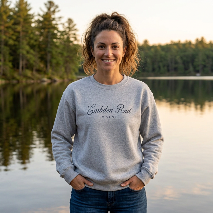 Embden Pond Maine Crewneck Sweatshirt
