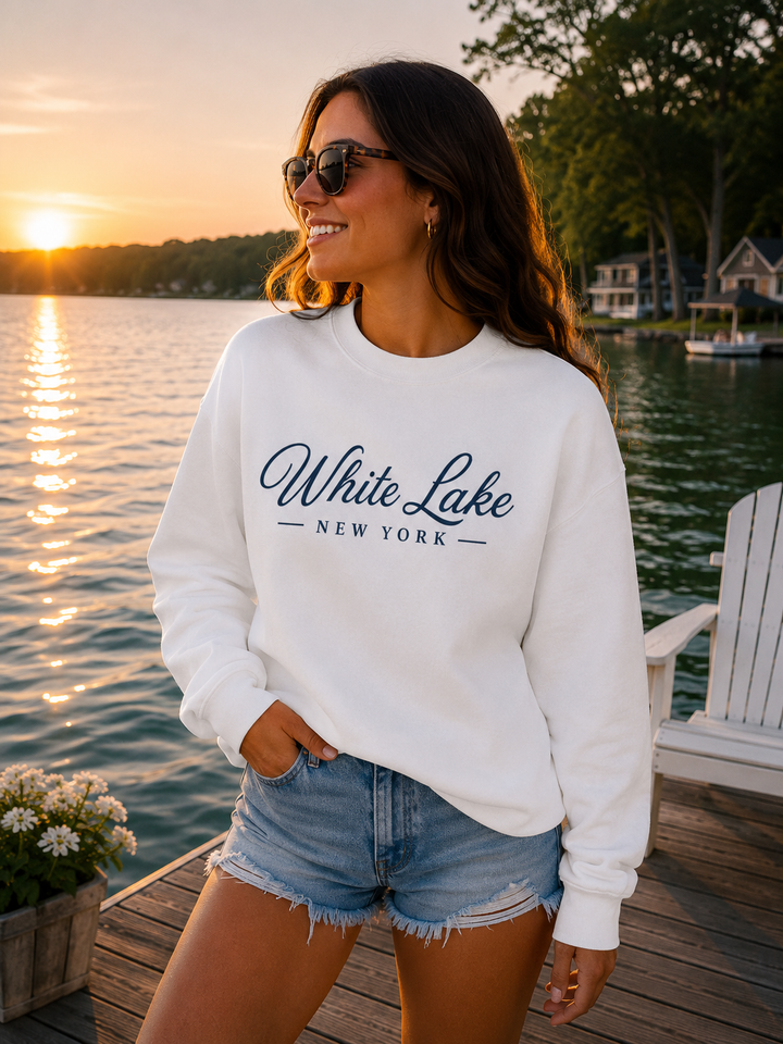 White Lake New York Crewneck Sweatshirt