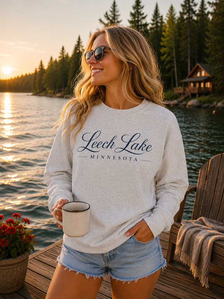 Leech Lake Minnesota Crewneck Sweatshirt