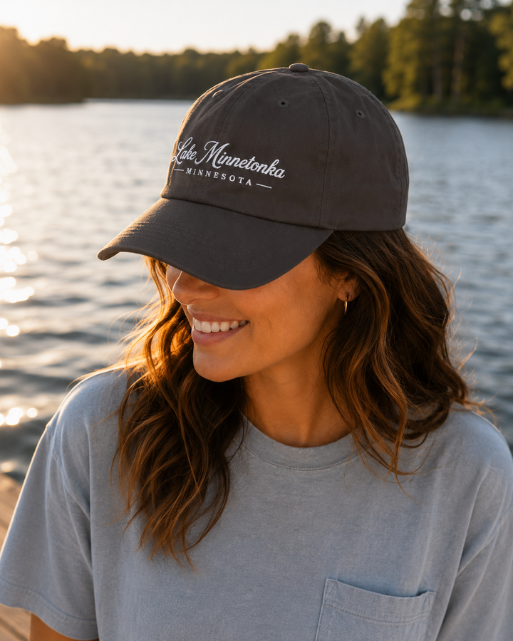 Lake Minnetonka Embroidered Script Hat