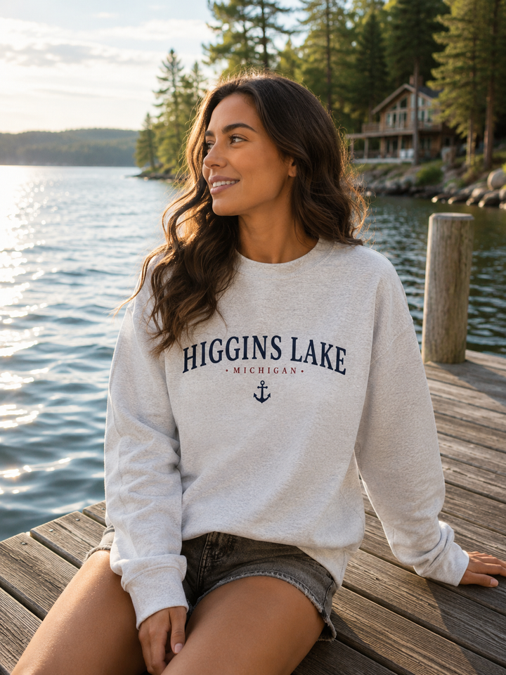 Higgins Lake - Michigan Crewneck Sweatshirt