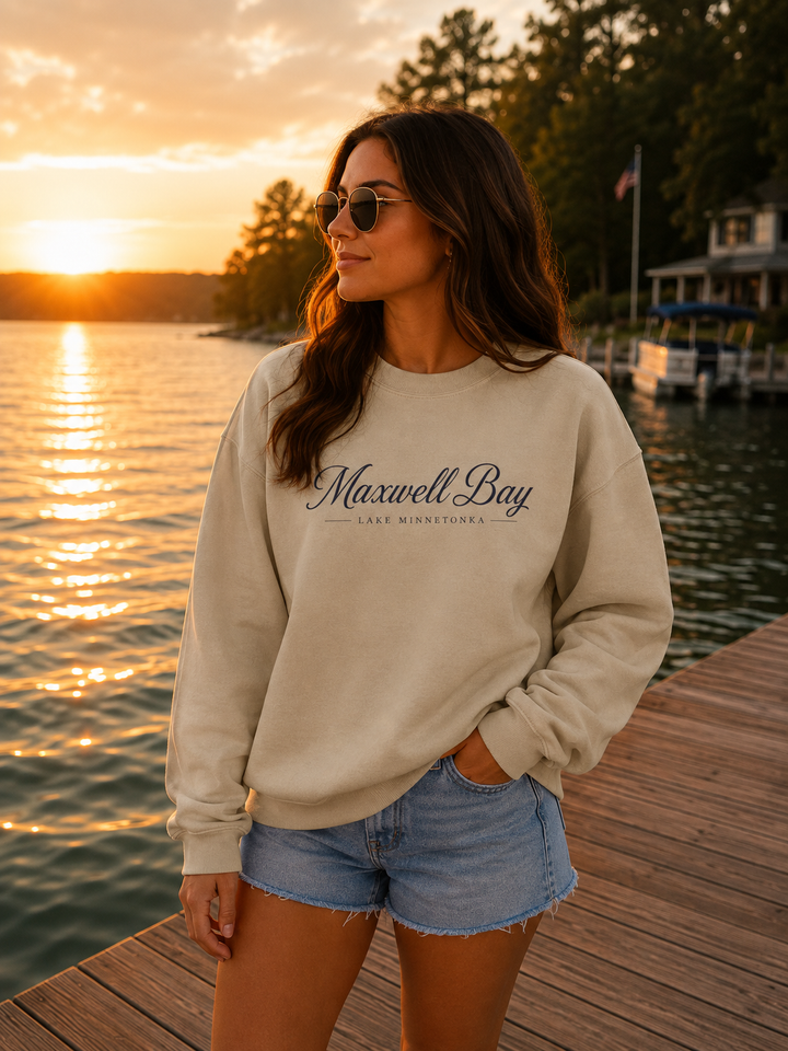 Maxwell Bay Crewneck Sweatshirt - Lake Minnetonka Cozy Pullover