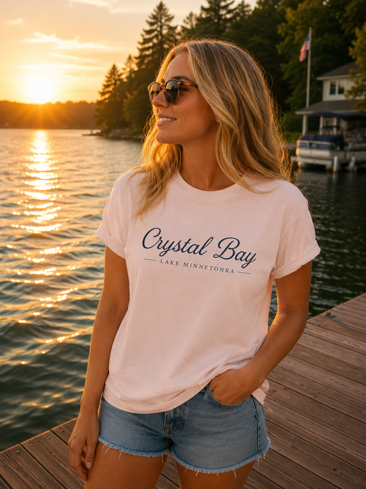 Crystal Bay Lake Minnetonka Tee - Lake Minnetonka Script T‑Shirt