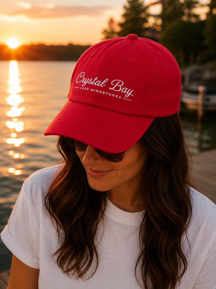 Crystal Bay Lake Minnetonka Hat - Lake Minnetonka Vintage Script Hat