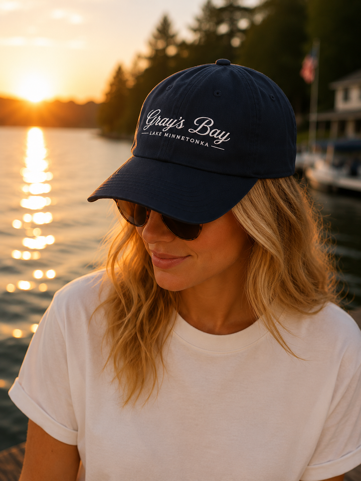 Gray’s Bay Hat – Embroidered Lake Minnetonka Hat