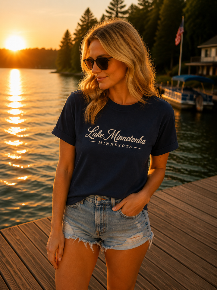 Lake Minnetonka Tee - Minnesota Lake Script Shirt