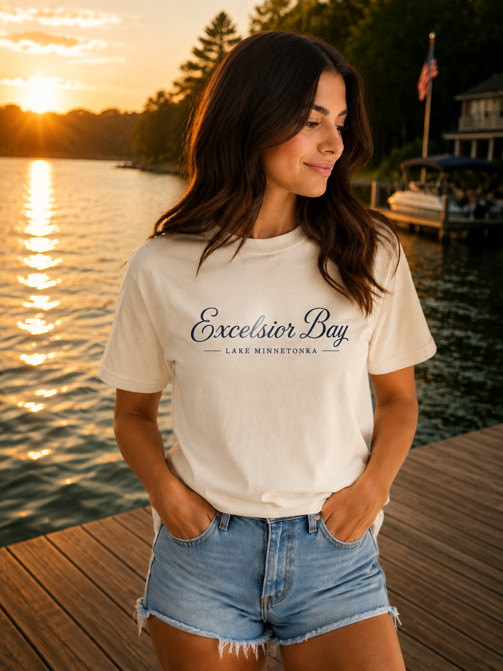 Excelsior Bay Lake Minnesota Script Tee