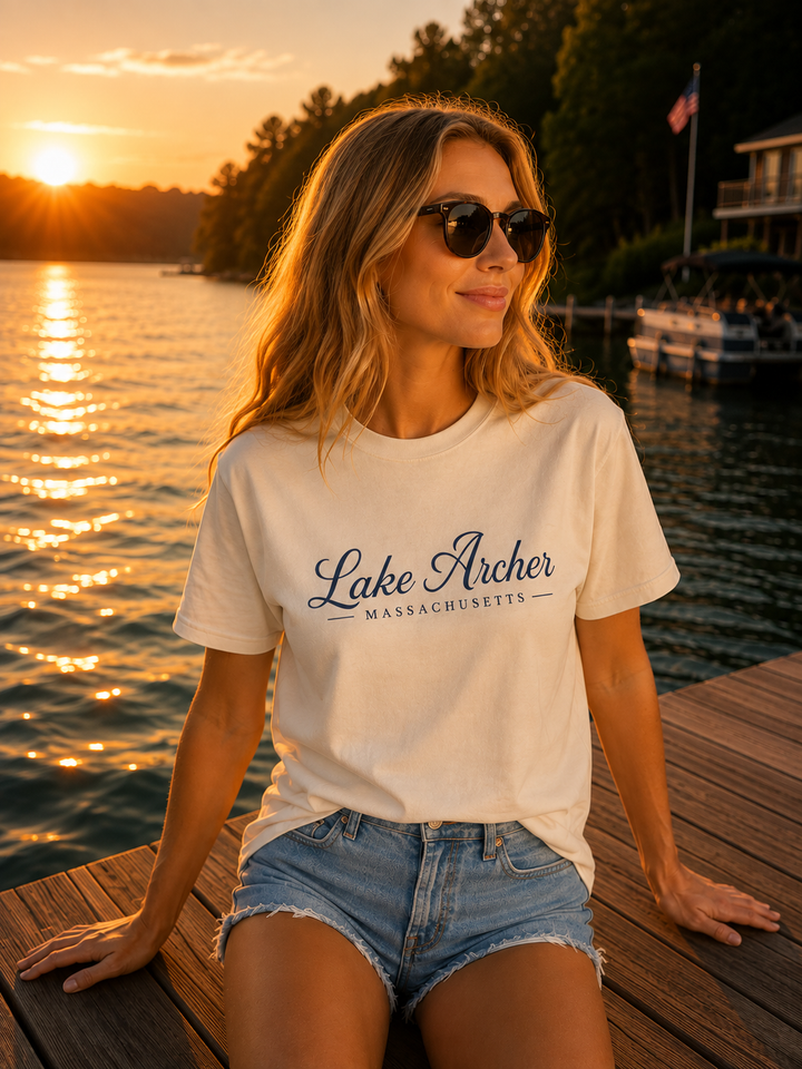 Lake Archer Massachusetts Script T-Shirt