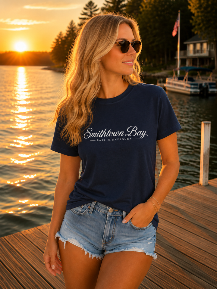 Smithtown Bay Script Tee - Lake Minnetonka Short Sleeve T-Shirt
