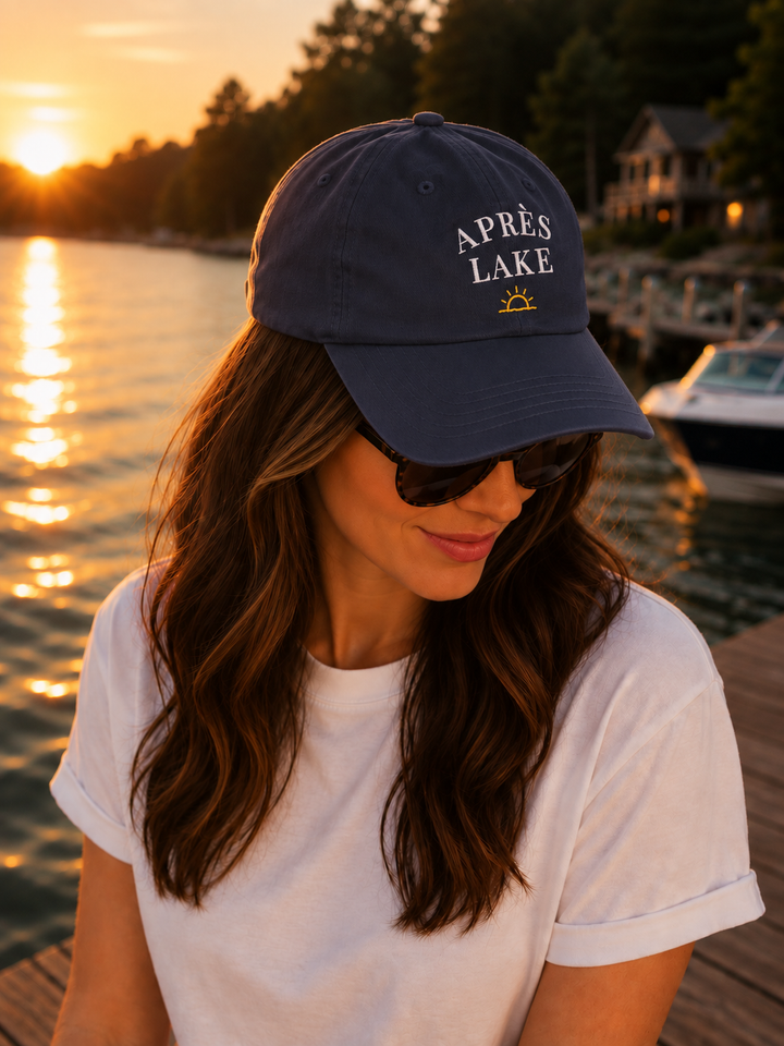 Après Lake Hat - Embroidered Sunset Hat for Lake Lovers