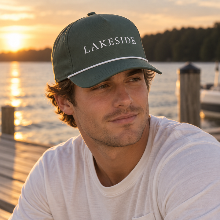 Lakeside Rope Hat | Embroidered Lake Hat