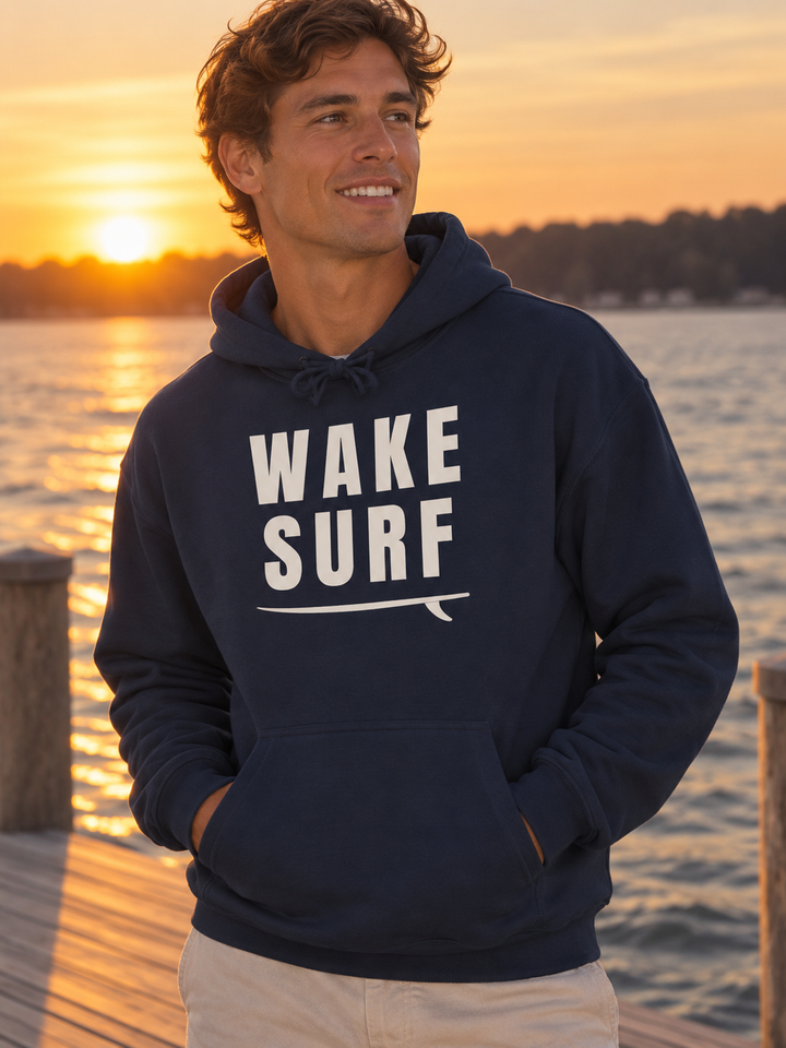 Wake Surf Hoodie | Surfboard Graphic Hoodie