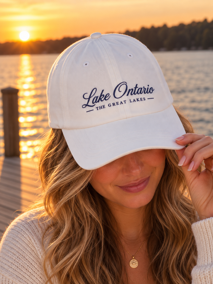 Lake Ontario Hat | Lake Ontario The Great Lakes Embroidered Cap
