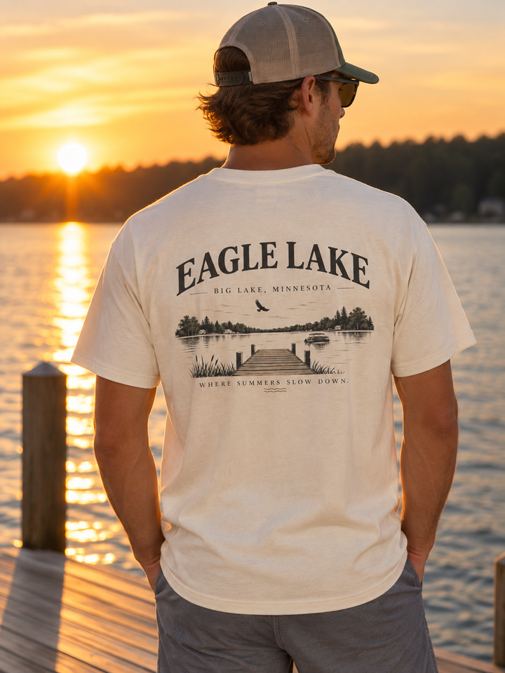 Eagle Lake T-Shirt - Vintage Lakeside Graphic (Eagle Lake - Big Lake, MN)