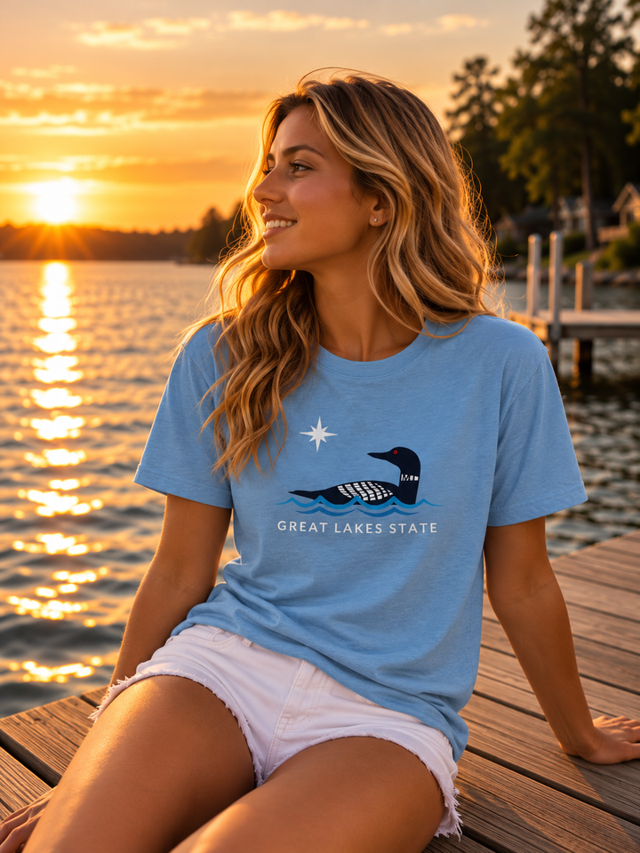 Michigan Great Lakes State Loon Tee