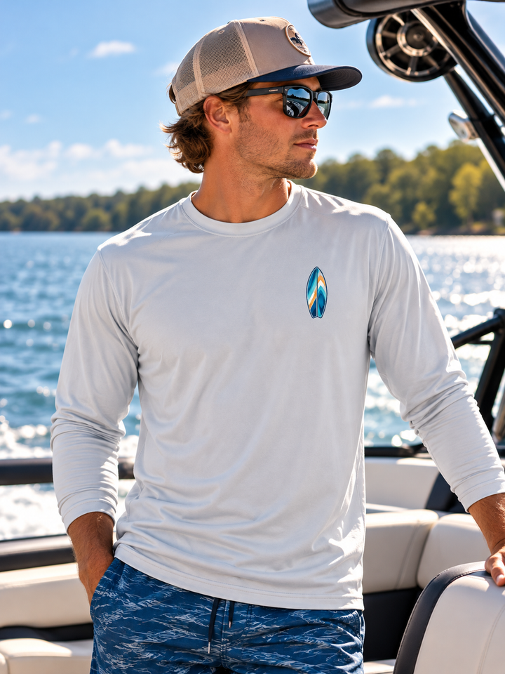 Wake Surf Long Sleeve UPF 50+ Sun Shirt