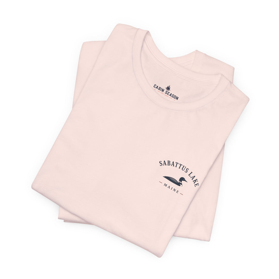 Sabattus Lake Sunset Boat Tee