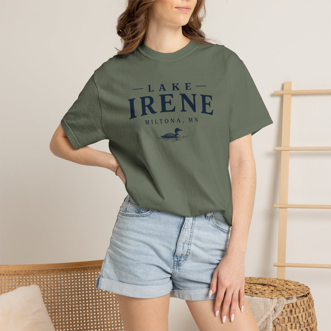 Lake Irene T-Shirt — Miltona MN Lake Tee with Loon Graphic