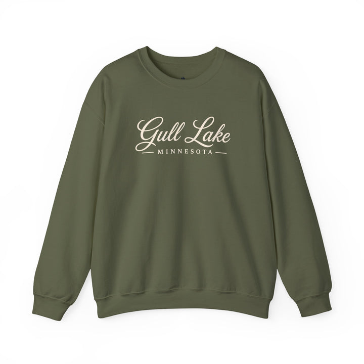 Gull Lake Minnesota Crewneck Sweatshirt - Gull Lake Script Sweatshirt