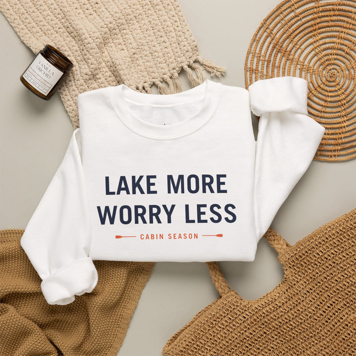 Cabin Season “Lake More, Worry Less” Crewneck Sweatshirt