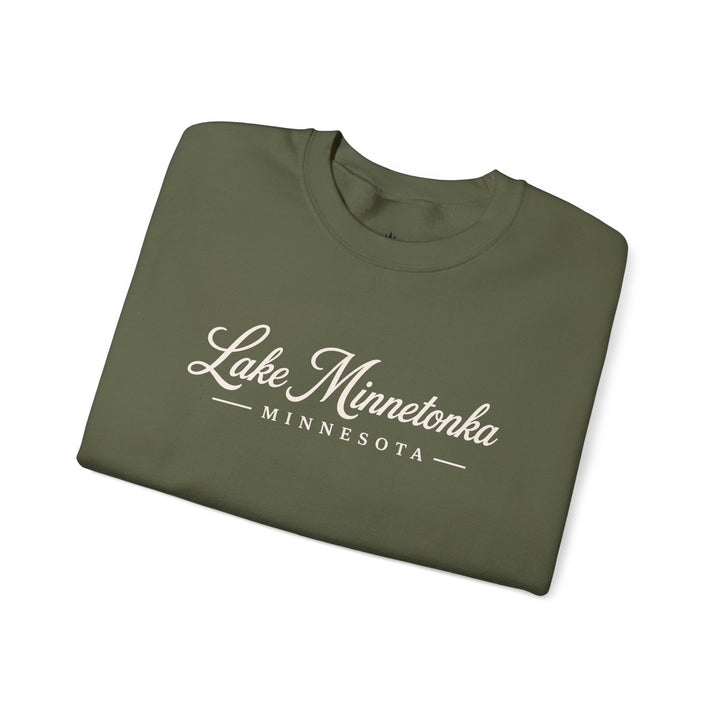 Lake Minnetonka Crewneck Sweatshirt — Minnetonka Script Sweatshirt