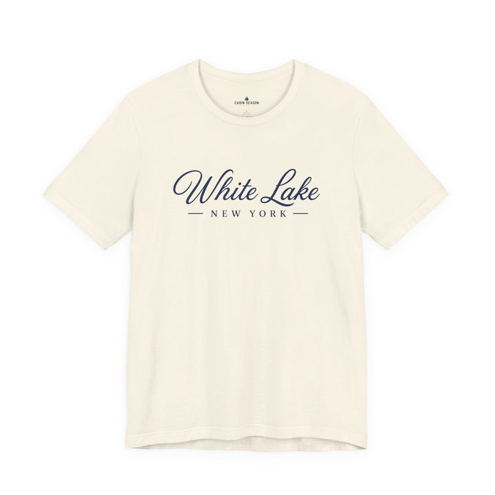 White Lake New York Tee - Vintage Script Lake Town T-Shirt