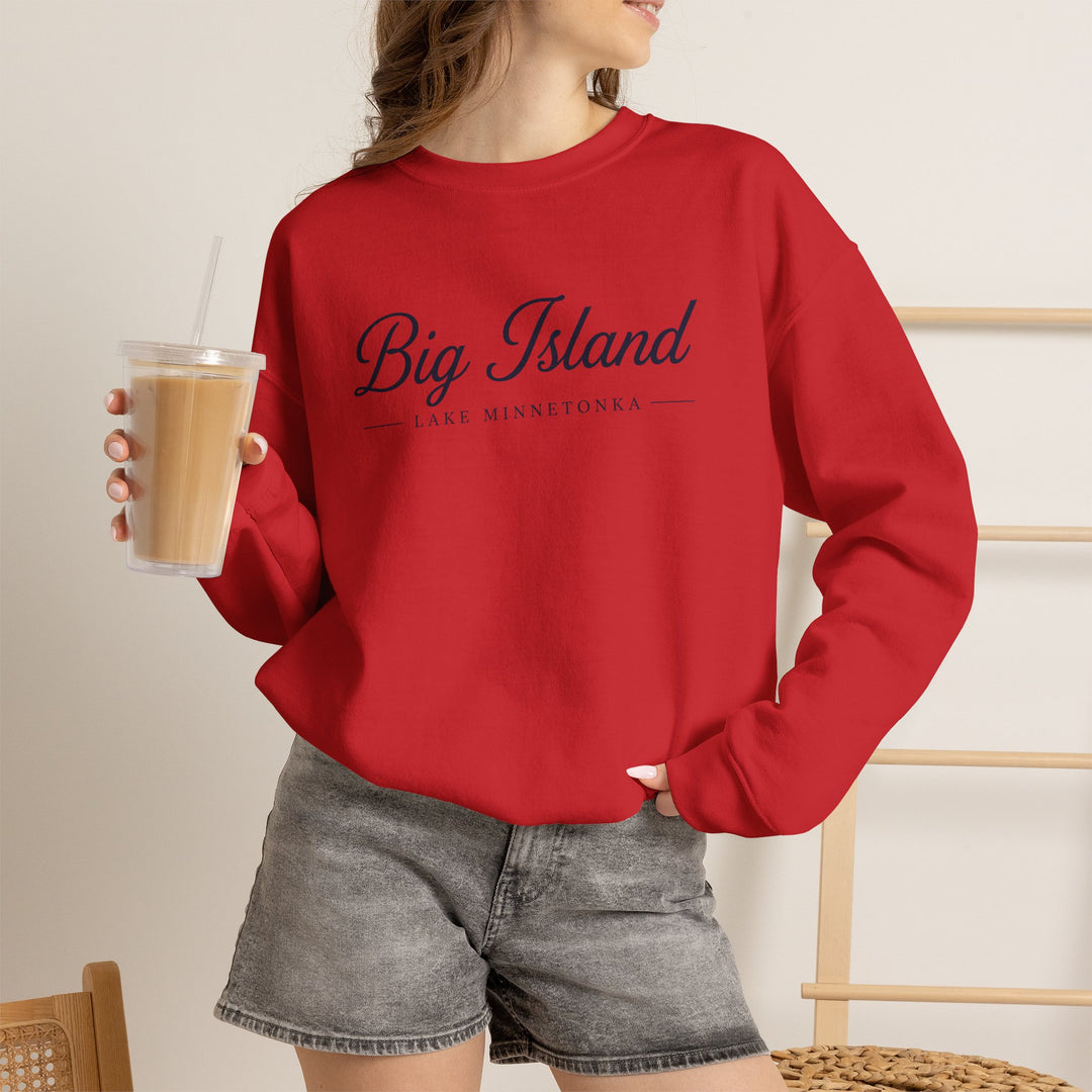 Big Island Crewneck Sweatshirt - Lake Minnetonka Script Pullover