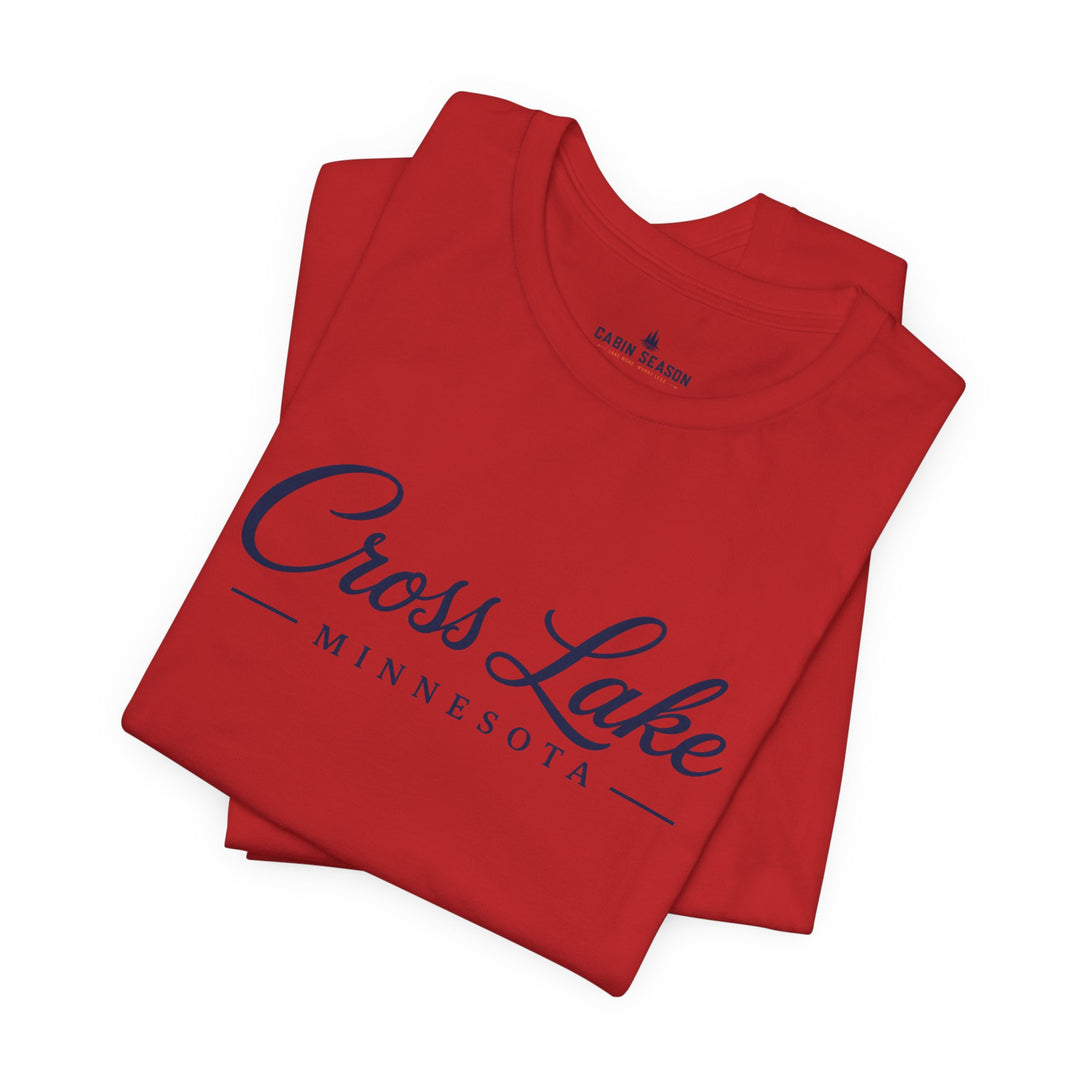 Cross Lake Minnesota Tee — Cross Lake Script T-Shirt