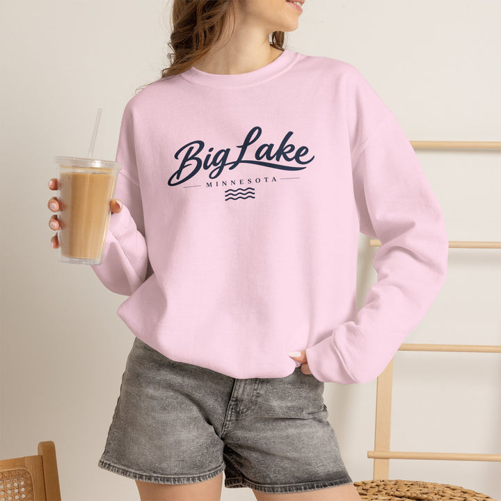 Big Lake Minnesota Crewneck Sweatshirt - Vintage Lake Script Shirt