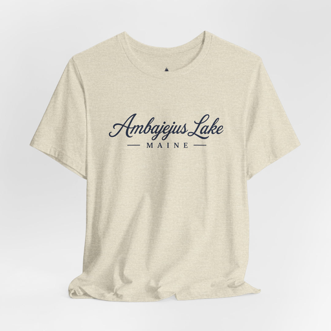 Ambajejus Lake Shirt - Maine Script Tee