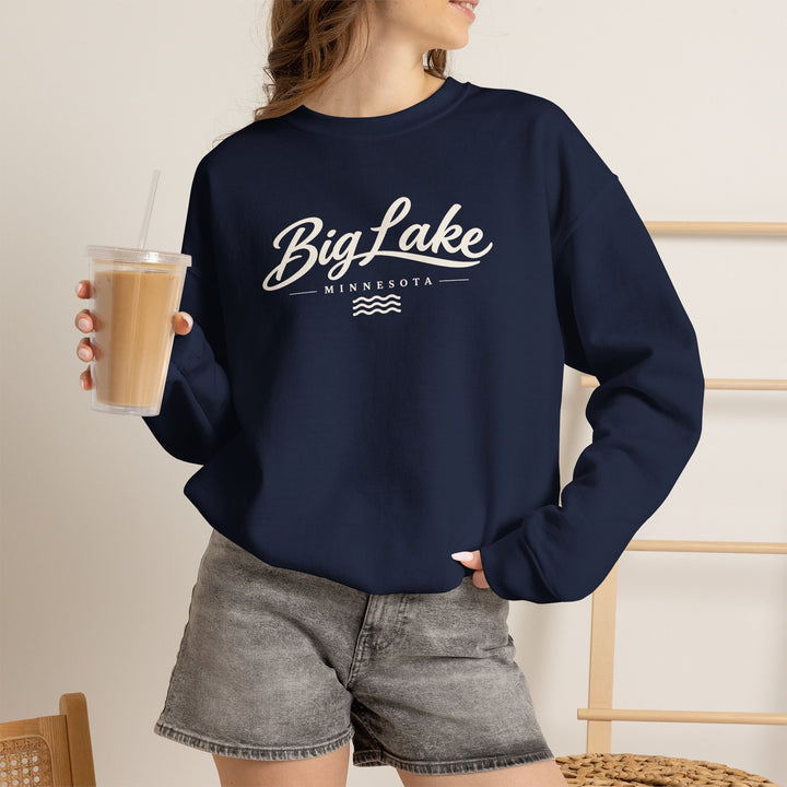 Big Lake Minnesota Crewneck Sweatshirt - Vintage Lake Script Shirt