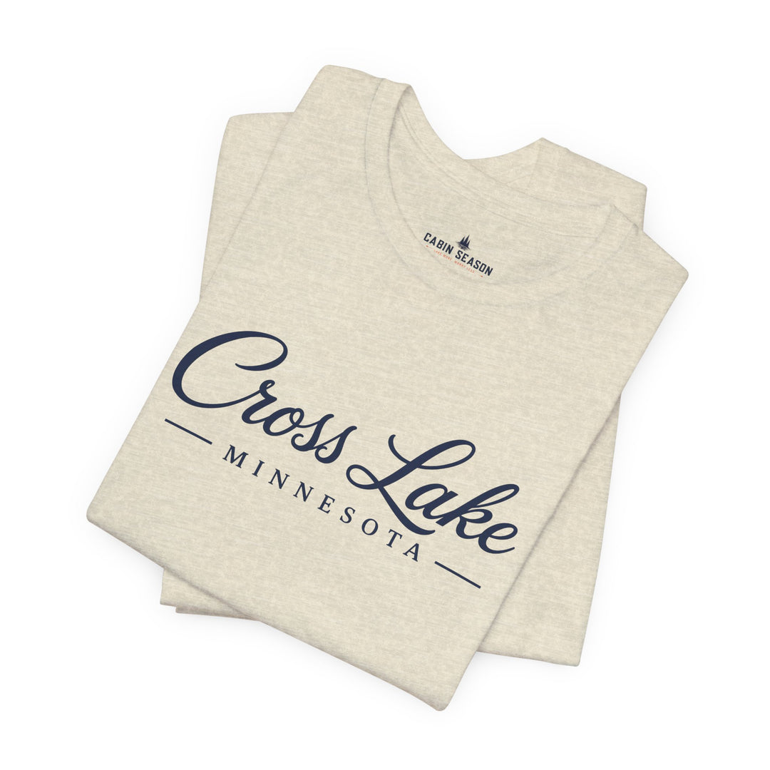 Cross Lake Minnesota Tee — Cross Lake Script T-Shirt