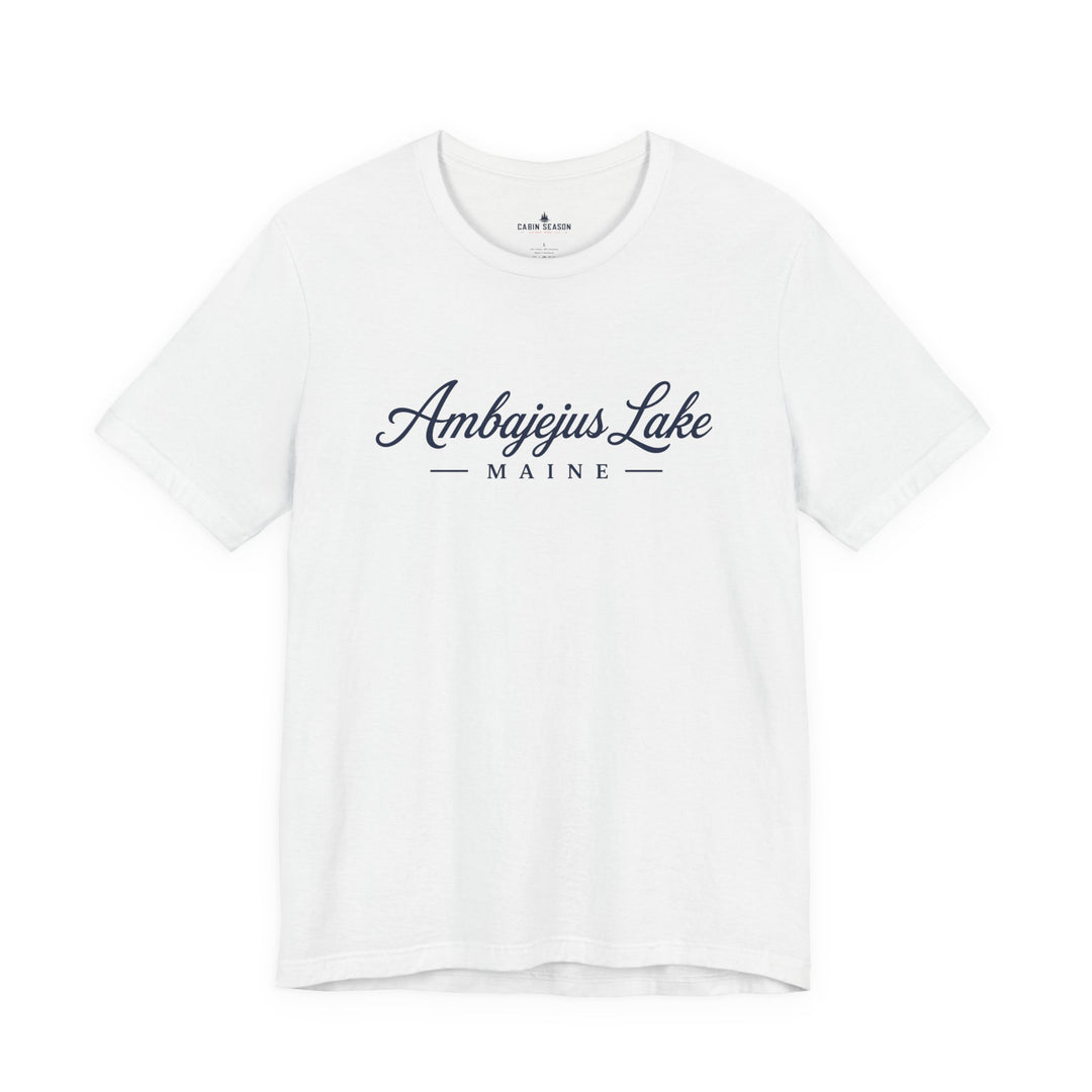 Ambajejus Lake Shirt - Maine Script Tee