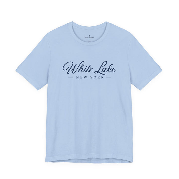 White Lake New York Tee - Vintage Script Lake Town T-Shirt