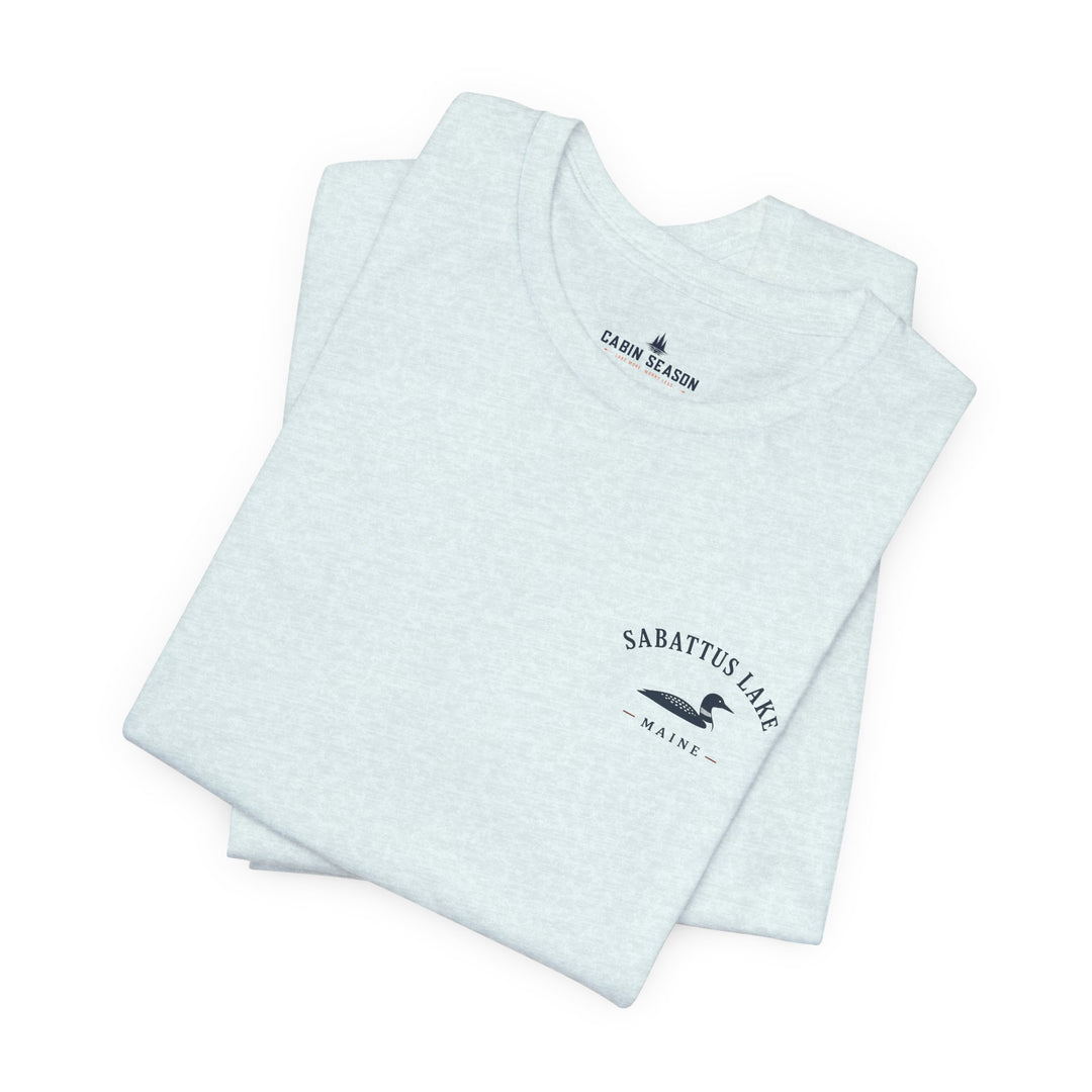 Sabattus Lake Sunset Boat Tee