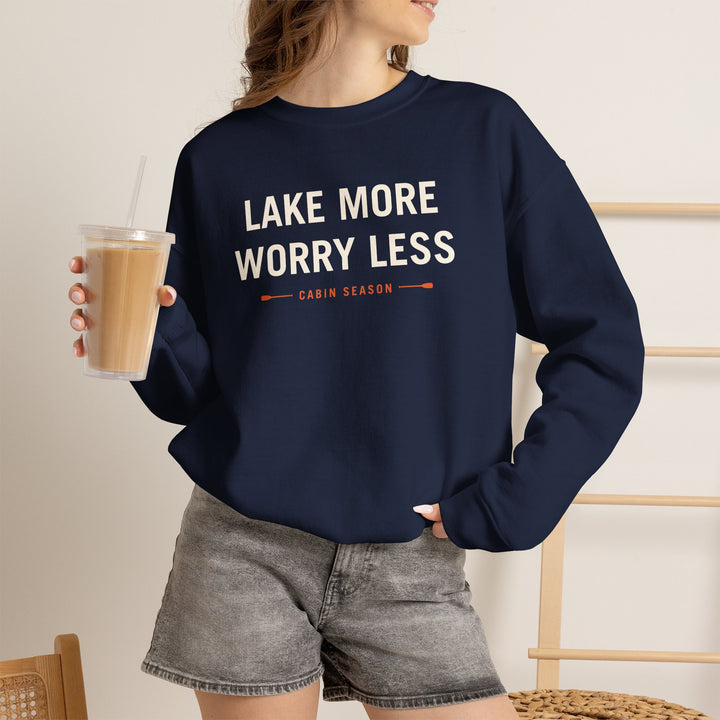 Cabin Season “Lake More, Worry Less” Crewneck Sweatshirt