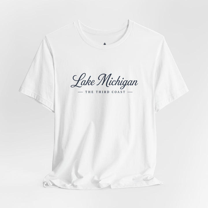 Lake Michigan Tee — "Lake Michigan: The Third Coast" Script T-Shirt