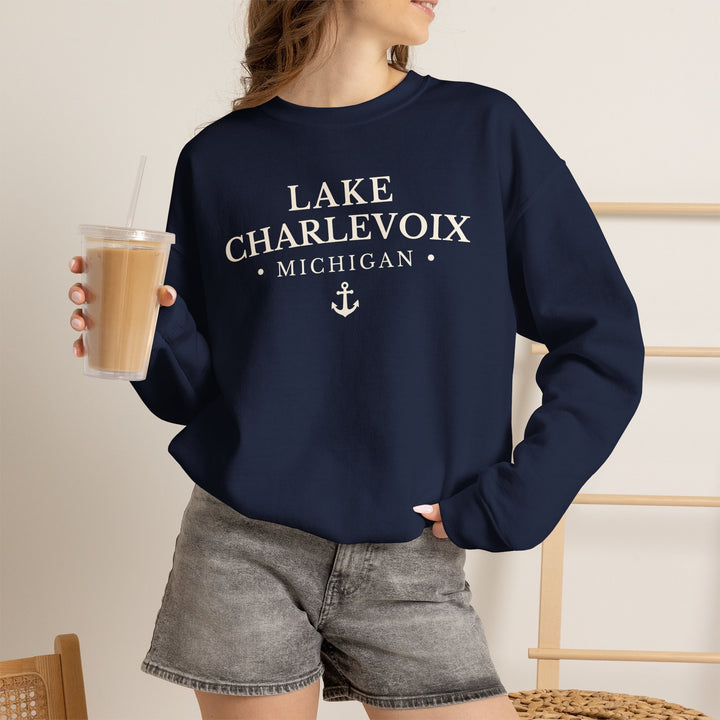 Lake Charlevoix Michigan Crewneck Sweatshirt