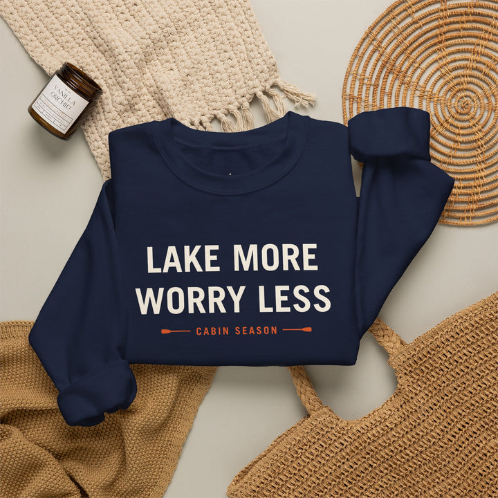 Cabin Season “Lake More, Worry Less” Crewneck Sweatshirt