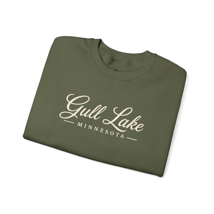 Gull Lake Minnesota Crewneck Sweatshirt - Gull Lake Script Sweatshirt