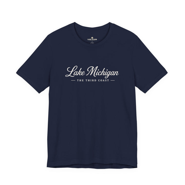 Lake Michigan Tee — "Lake Michigan: The Third Coast" Script T-Shirt