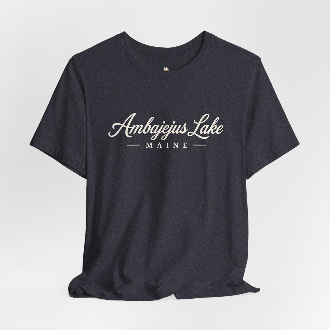 Ambajejus Lake Shirt - Maine Script Tee