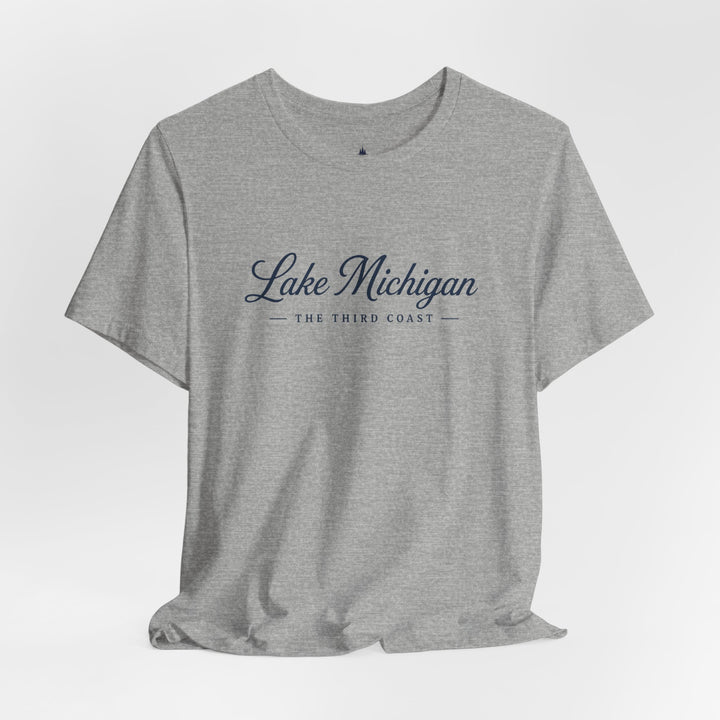 Lake Michigan Tee — "Lake Michigan: The Third Coast" Script T-Shirt