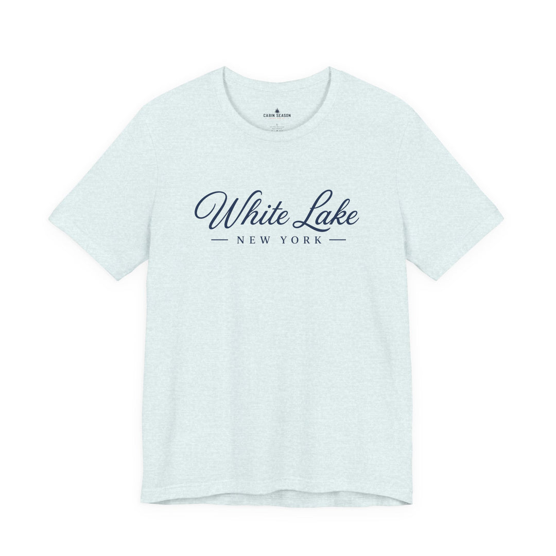 White Lake New York Tee - Vintage Script Lake Town T-Shirt